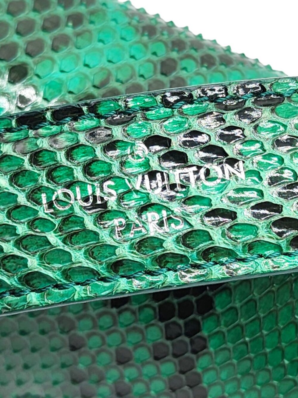 Louis Vuitton LV Twist MM Python Shoulder Bag Green Limited Edition - $9000 - Picture 9 of 15